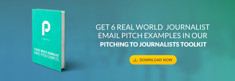 Email pitch examples banner