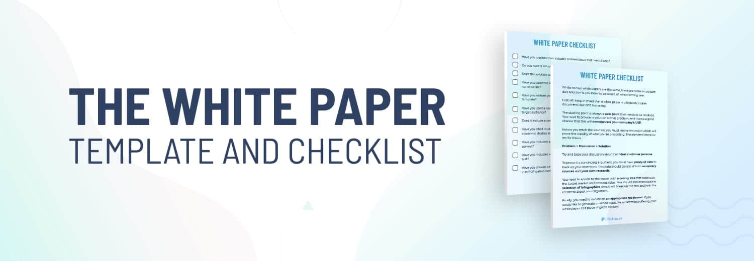 publicize white paper checklist