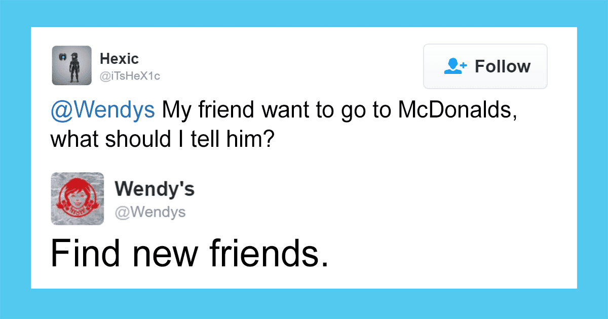 Wendy's McDonalds tweet