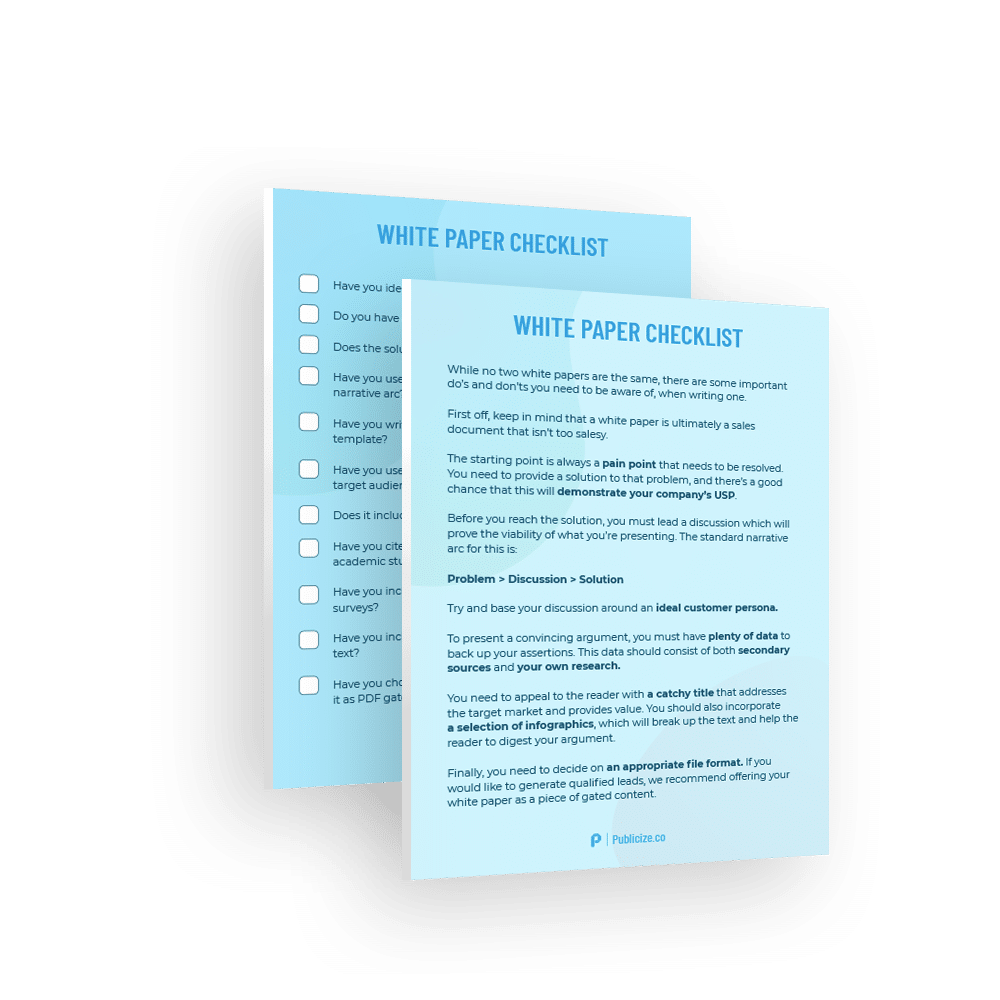 white paper checklist